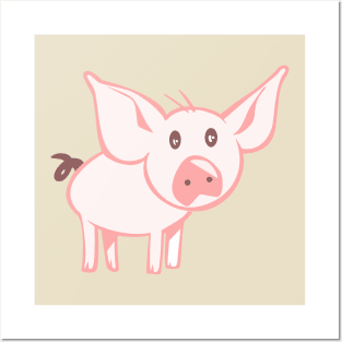 Little pig Posters and Art